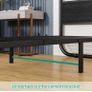 Single Bed Frame with Headboard, Black Single Bed 90x190 cm Image 7