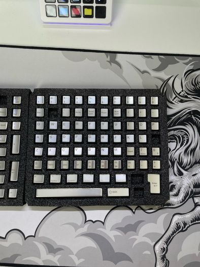Awekeys Silver Metal Keycaps | Mechanical Keyboard Keycap Set