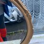 Vintage gold round mirror free postage Image 2