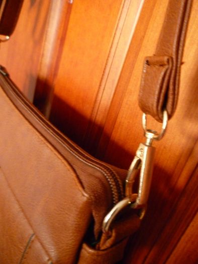 Hand Bag Crossbody Brown Faux Leather Multi Pocket Handbag- Purchased In Carraig Donn