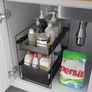 2 Tier Under Sink Large Sliding Cupboard Drawer Shelf(Large Size) Image 4