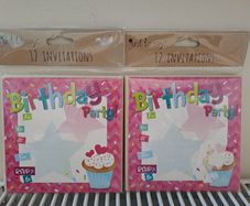 2 packs of Birthday Invitations