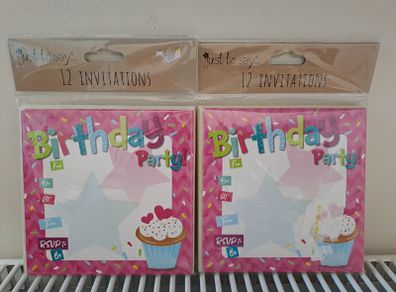 2 packs of Birthday Invitations