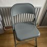 Grey metallic chair Image 2