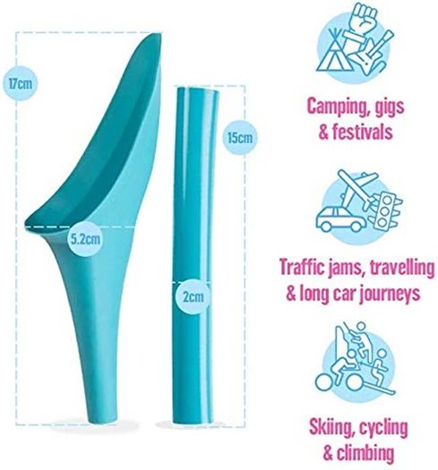 Flexi Female Urinal Flexible, Reusable, Portable & Recyclable Urination Device. Festival, Camping, Car, Hiking Essentials for Women. Stand to Pee Device W/Extension Pipe (FREE POSTAGE)