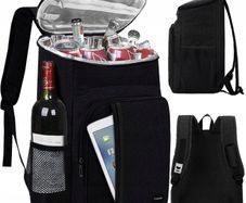 Thermal Backpack Cooler Black Picnic Bag