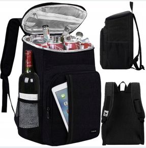 Thermal Backpack Cooler Black Picnic Bag
