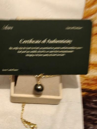 Genuine Black South Sea Pearl Pendant  Boxed with Certificate