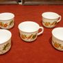 5 Piece Arcopal France Colorful Milk Glass Tea Cups Image 2