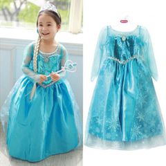 New Frozen Princess Elsa Fancy Dress 6-7 Yrs