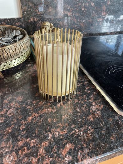 gold candle holder