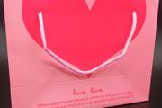 Pink/Red Heart Shaped Gift/Party Bags - Small/Large