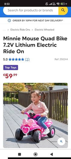 mini mouse electric ride on