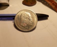 Germany.State of Wurttemberg 1909 f .90% Silver.Wilhelm 11.3 Marks A/unc condition.