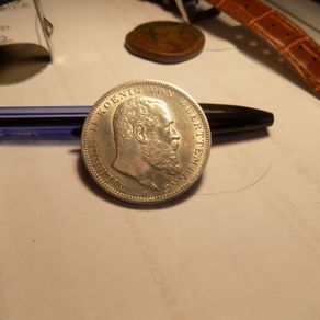 Germany.State of Wurttemberg 1909 f .90% Silver.Wilhelm 11.3 Marks A/unc condition.