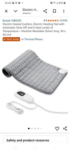 sanitas pillow heater our sit down lay ur back on it legs ect
