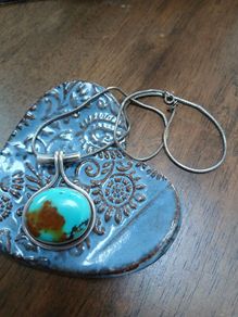 Turquoise Pendant and Chain