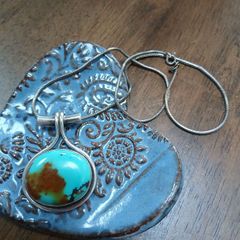 Turquoise Pendant and Chain