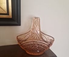 art deco pink glass