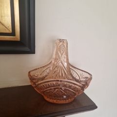 art deco pink glass