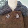 Vintage 1960s-70s Julian Vard chocolate brown sheepskin ladies coat Made in Ireland M L Image 7