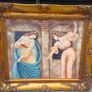 Vintage Large Framed Ornate Art Print Image 2