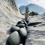 Icy blue stones, cobbles, pebbles, chippings Image 9