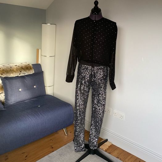 ladies sequin trousers
