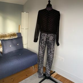 ladies sequin trousers