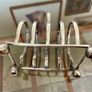 Antique Art Deco Silver Plated Toast Rack Made in England 4 Slice Rack Letter Rack Organiser Ball Feet Image 7