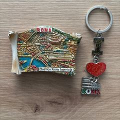 'I Love Roma' Rome Keyring & Magnet
