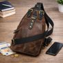 Genuine Leather Sling Bag for Men Women Leather Chest Bag Shoulder bag Image 2