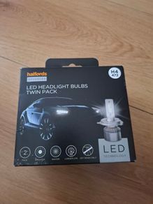 Halfords Advanced LEDr H4 472 Headlight Twin Pack