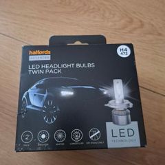 Halfords Advanced LEDr H4 472 Headlight Twin Pack