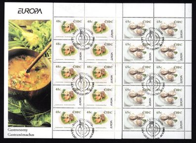 2005 Ireland Europa (Gastronomy) Commemorate Stamp Sheetlet Finse Used with First Day Issue cancel