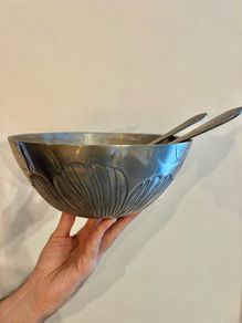 French Art Deco Style Salad Bowl & Servers