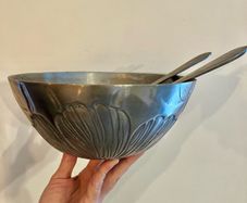 French Art Deco Style Salad Bowl & Servers