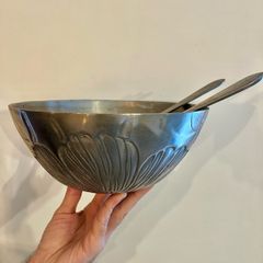 French Art Deco Style Salad Bowl & Servers