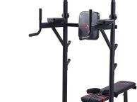 main image for ad _Power Tower without Bench Home Multi Gym Pull Up Bar Dip Station, Multifunctional Bodybuilding Power Station, Strength Training Fitness Exercise Equipment for Home, Gym, Office