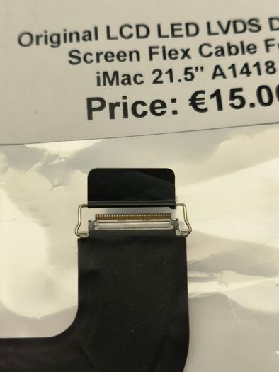 Original LCD LED LVDS Disply Screen Flex Cable For iMac 21.5" A1418/ Used