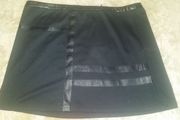 Black mini skirt with leather inserts Yessica C&amp;A size UK16 EUR44 Postage included