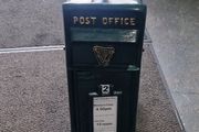 New cast iron green post box