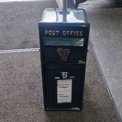 New cast iron green post box