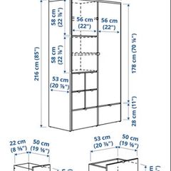 double ikea wardrobe