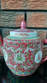 Chinese Famille Rose Longevity, Porcelain Tea Pot