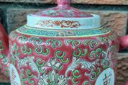 Chinese Famille Rose Longevity, Porcelain Tea Pot