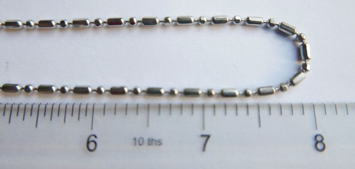Vintage Sterling Silver 925 Bead Chain length 17" - 5,6g