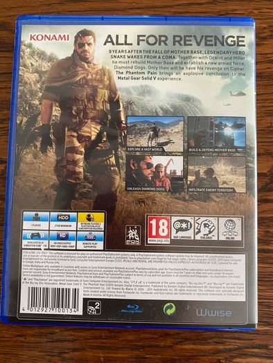 ps4 game: the Phantom pain - Metal gear solid 5 - tested