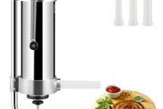 Sausage Stuffer, 5LBS/3L Capacity, 304 Stainless Steel Vertical Sausage Stuffer, Sausage Filling Machine with 3 Stuffing Tubes, Suction Base and Manual Crank for Household or Commercial Use (FREE SHIPPING)