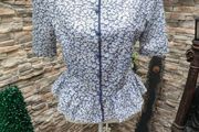 Vintage floral peplum blouse size S M  Postage included